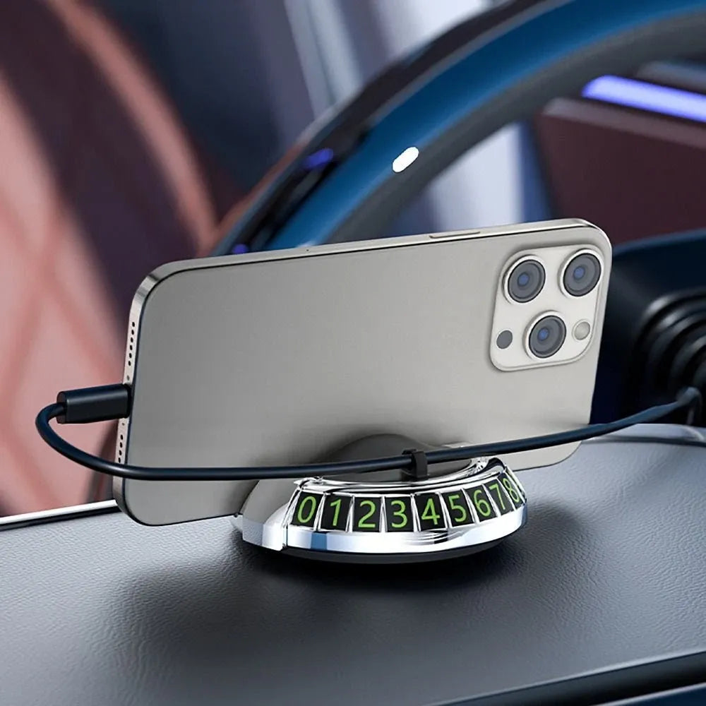 2 In 1 Dashboard Car Phone Holder With Navigation Bracket – 360° Rotation Phone Bracket For Car Use
